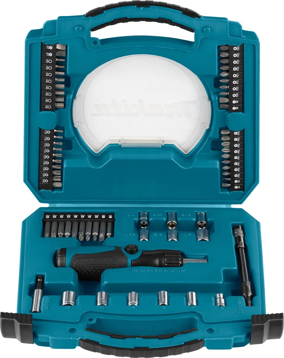 Makita D-42020 Ratel-/Dop-/Schroefbitset 65-delig