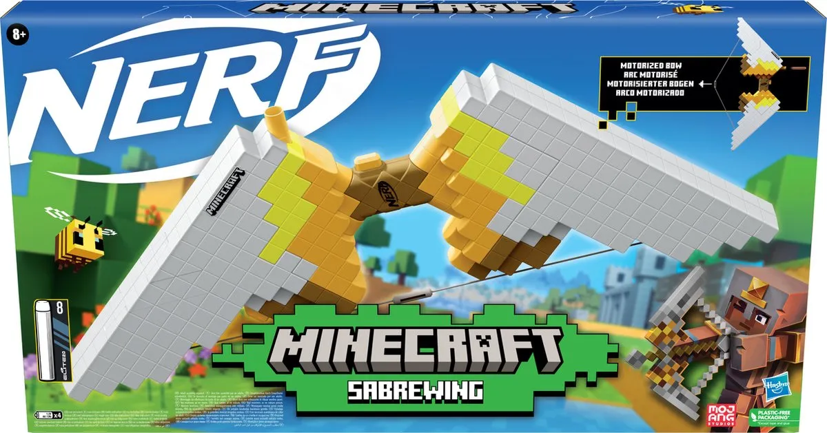 Nerf Minecraft Sabrewing Kruisboog - Wit - 4x AAA