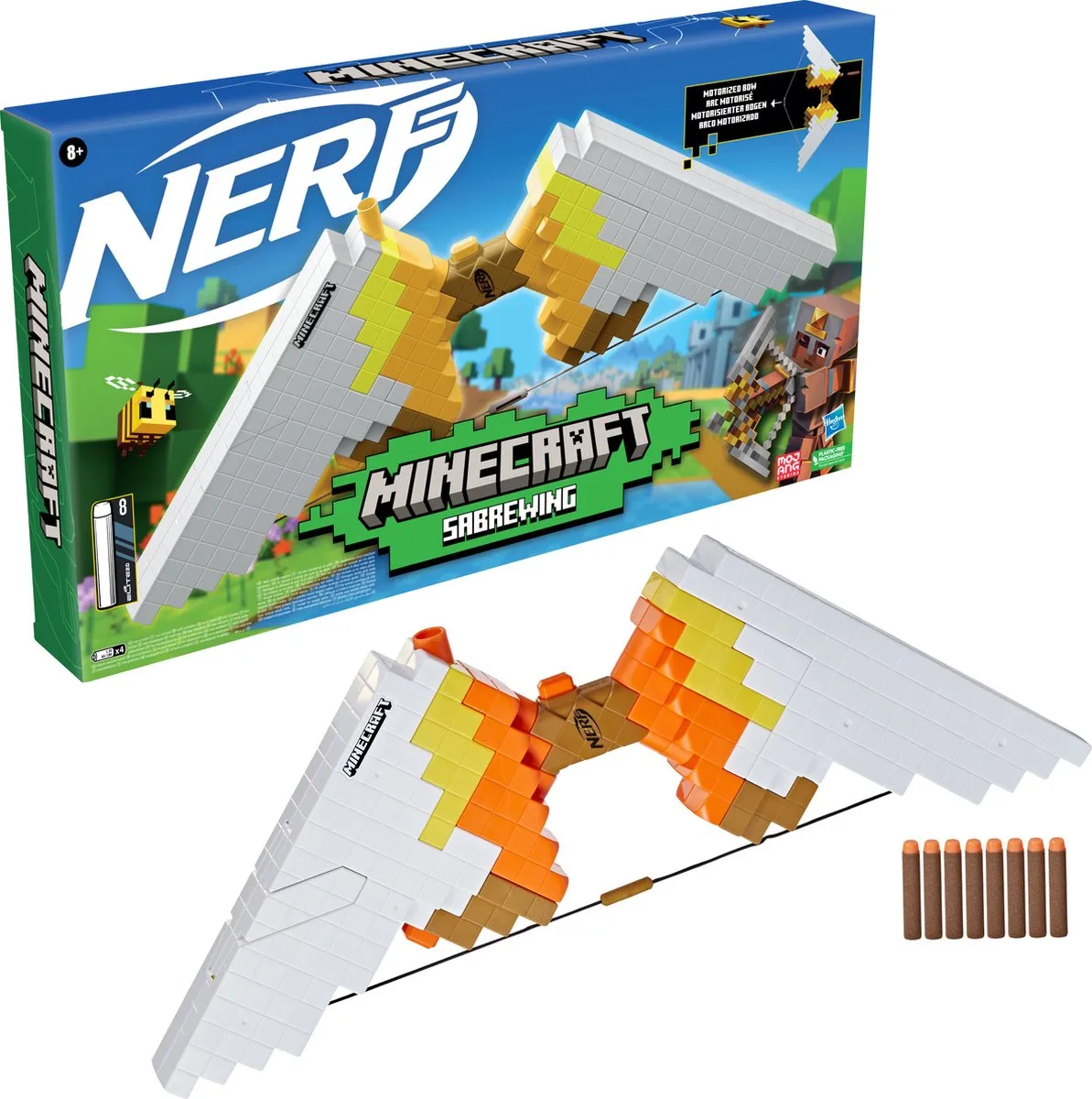 Nerf Minecraft Sabrewing Kruisboog - Wit - 4x AAA