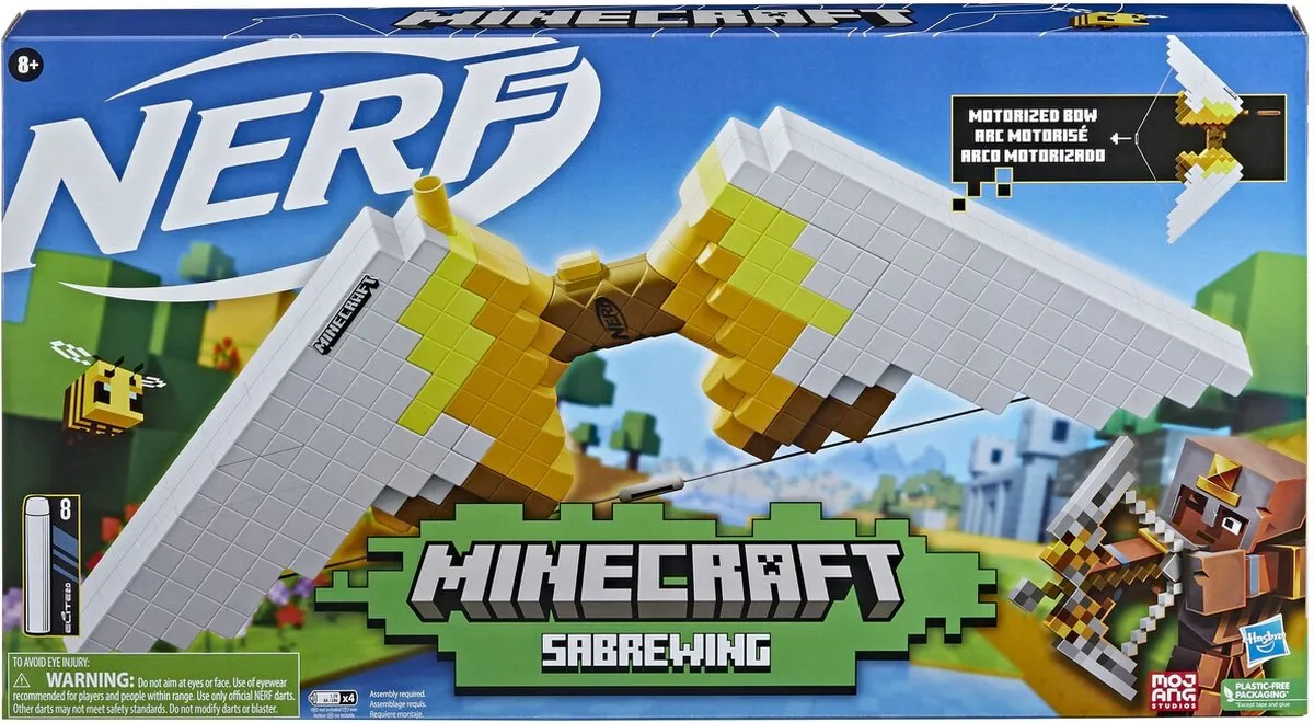 Nerf Minecraft Sabrewing Kruisboog - Wit - 4x AAA