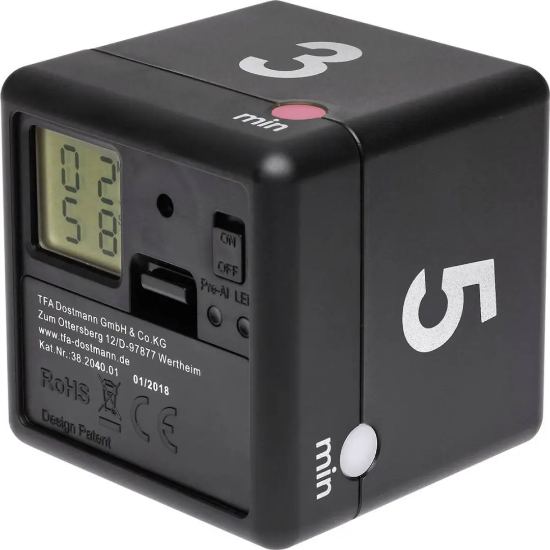 TFA Dostmann Timer Cube Digitaal - Zwart
