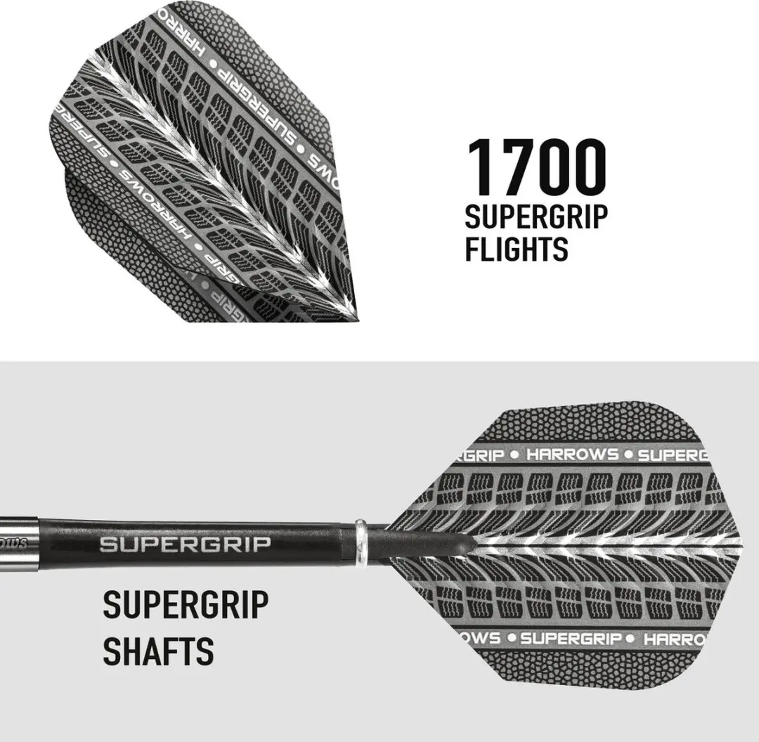 Harrows Supergrip 90% Tungsten 21gr - 3 Stuks - Blauw/Grijs