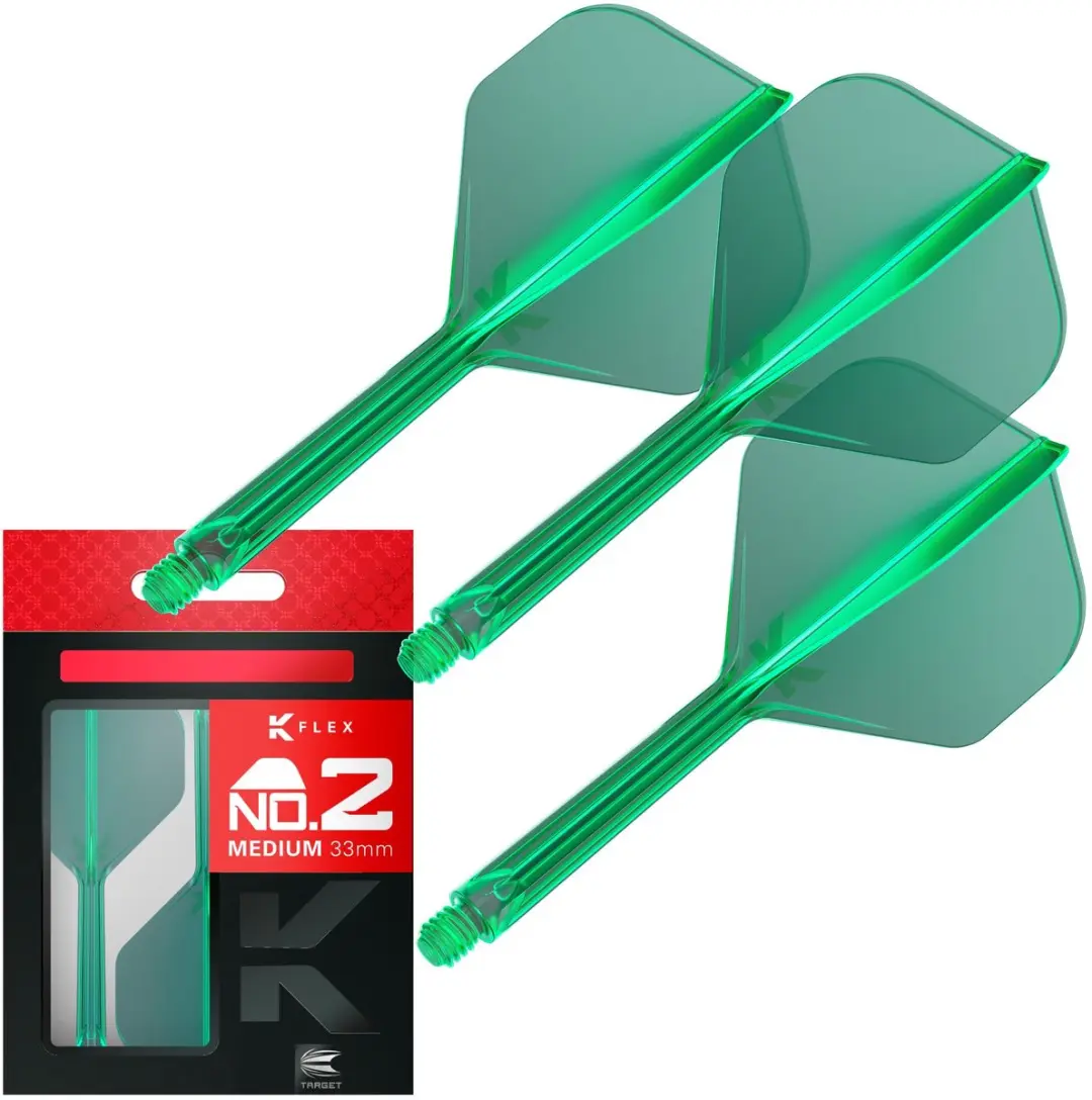 Target Darts K Flex Flights & Shafts 410033 - Groen - 3 Stuks
