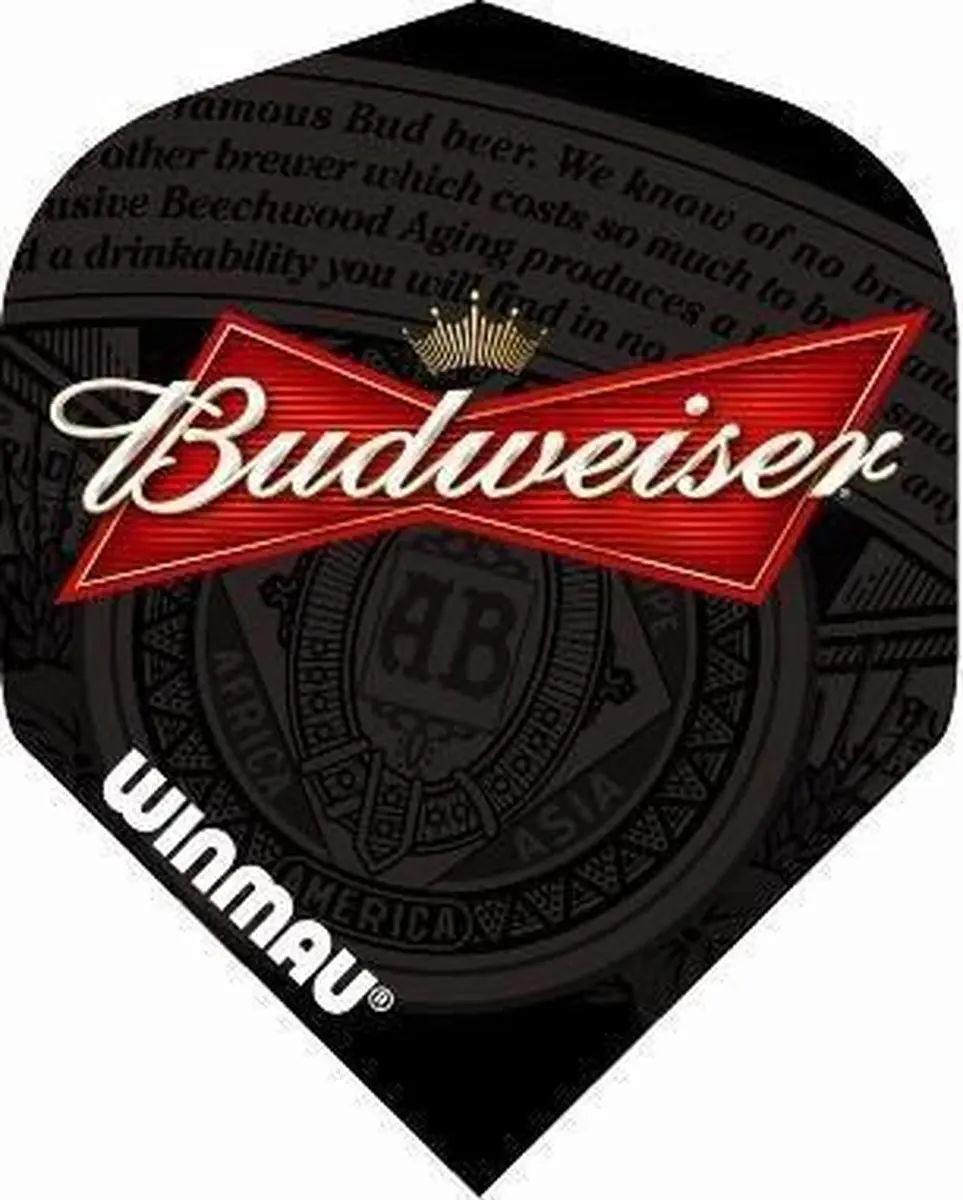 Winmau Budweiser Label Black Flight Darts