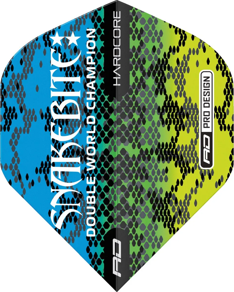 Red Dragon Snakebite Hardcore Flight Collection X0797 Dart Flights - 3 Stuks