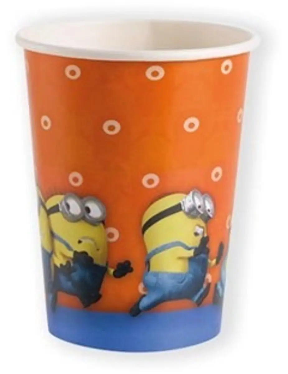 Minions Oranje Paper Cups - 8 Stuks