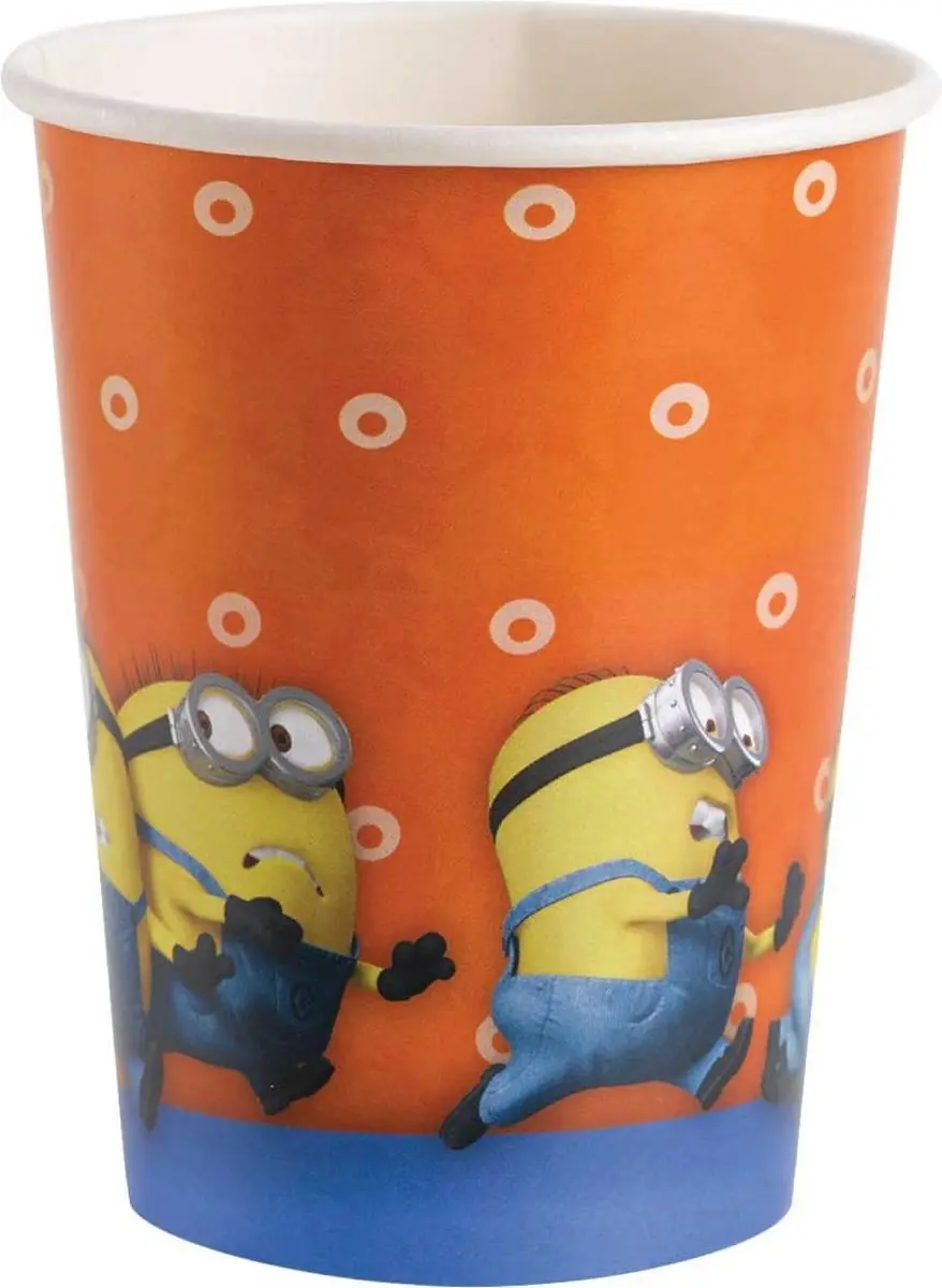 Minions Oranje Paper Cups - 8 Stuks