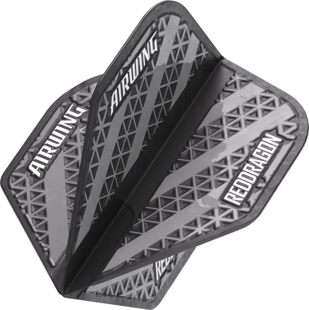Red Dragon Airwing Dart Flights F6896 - 3 Stuks - Grijs/Zwart