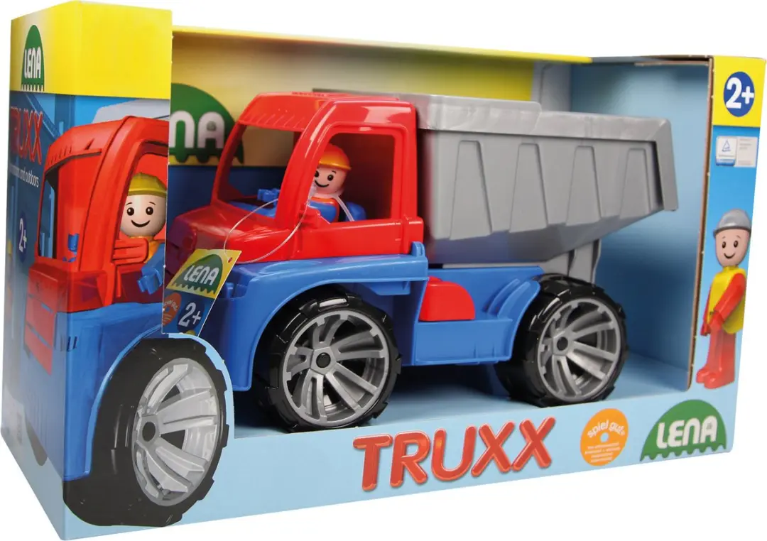 Lena Truxx Jongens Vrachtwagen 37,6x21,4cm - Rood/Blauw