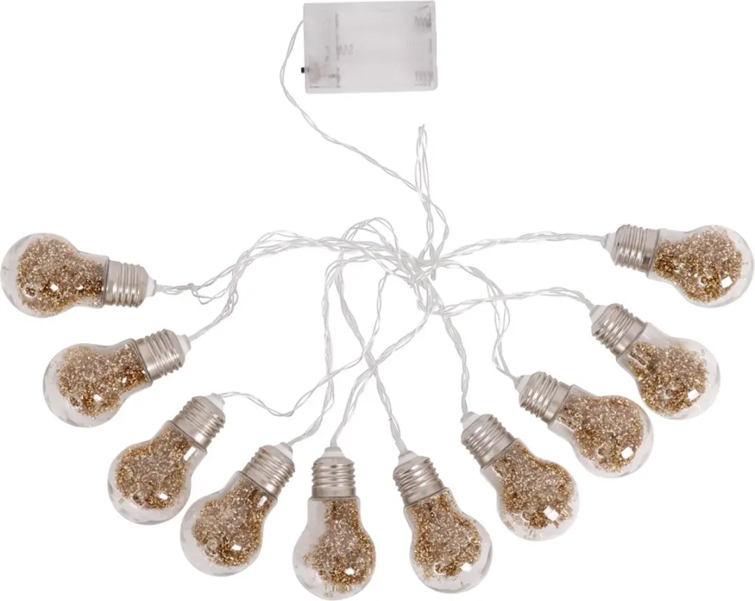 Senza LED Glitter Bollen Slinger - Goud