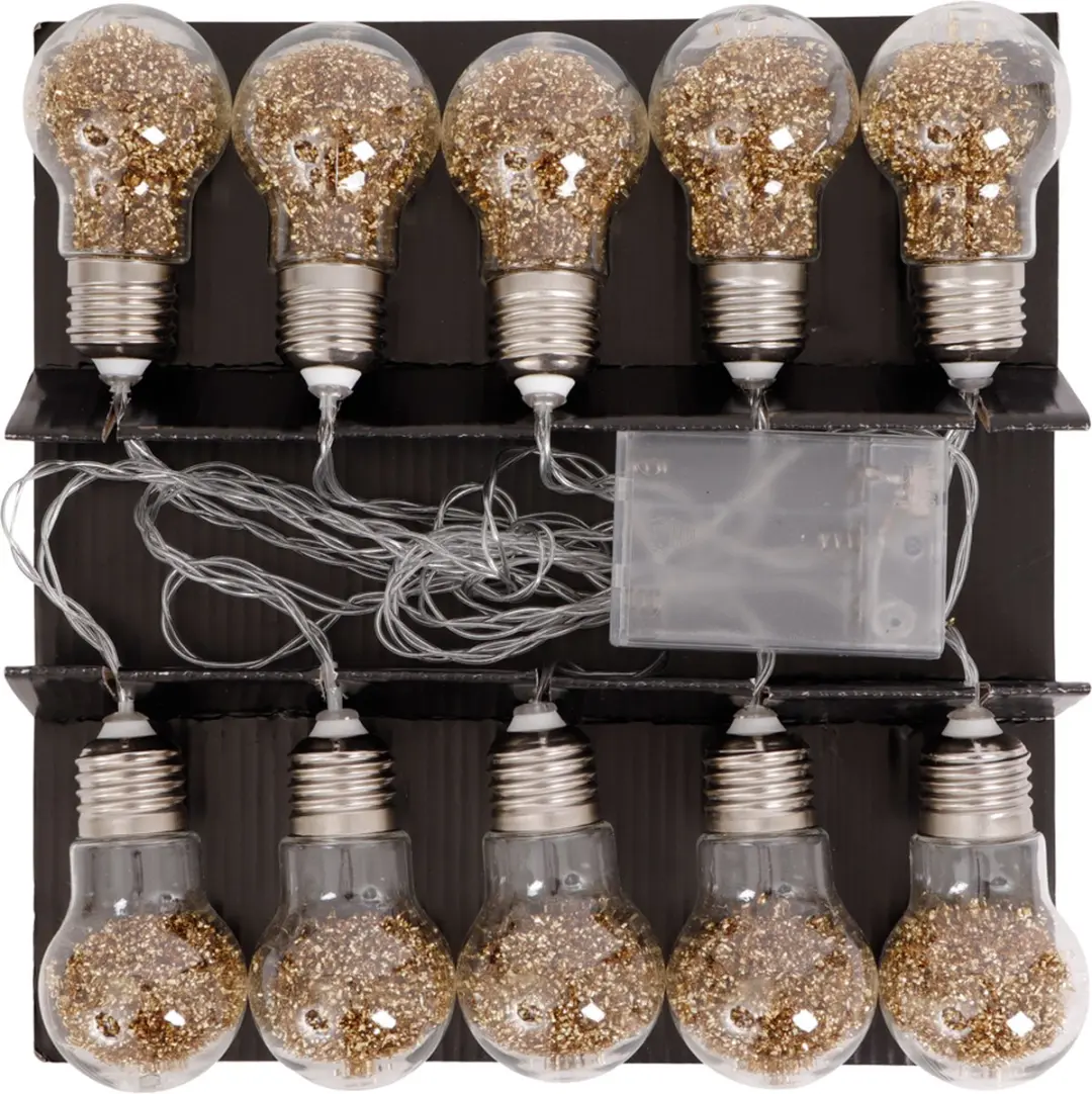 Senza LED Glitter Bollen Slinger - Goud