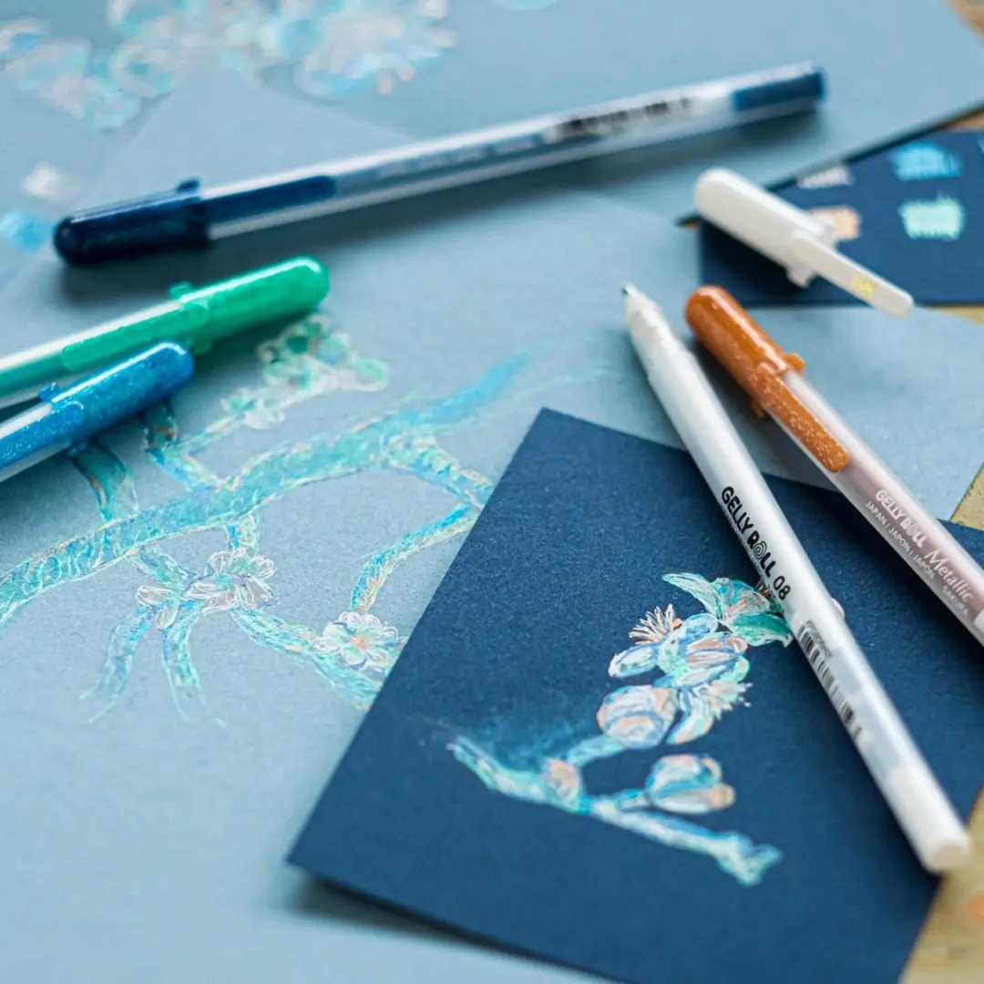 Sakura Van Gogh Museum Gelly Roll Gelpennen - 5 Stuks - Gemengd