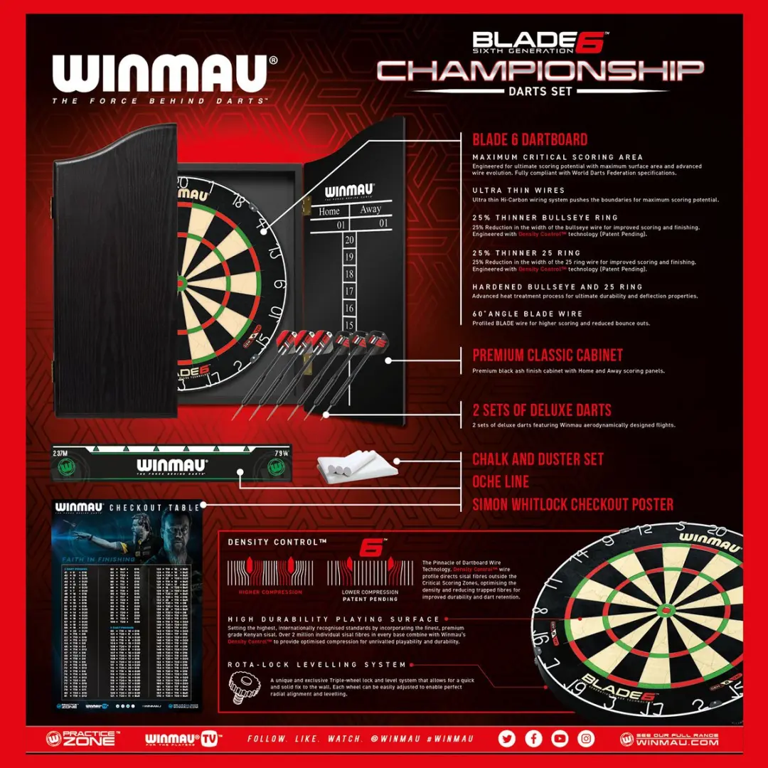 Winmau Blade 6 Championship Dartset - 5008