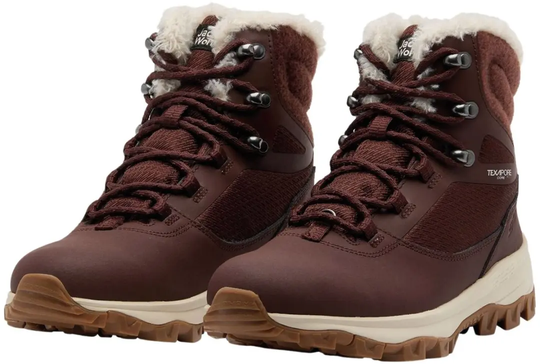 Jack Wolfskin Everquest Texapore High Snowboots Dames - 37.5 - Donkerrood - afbeelding 6 van 6