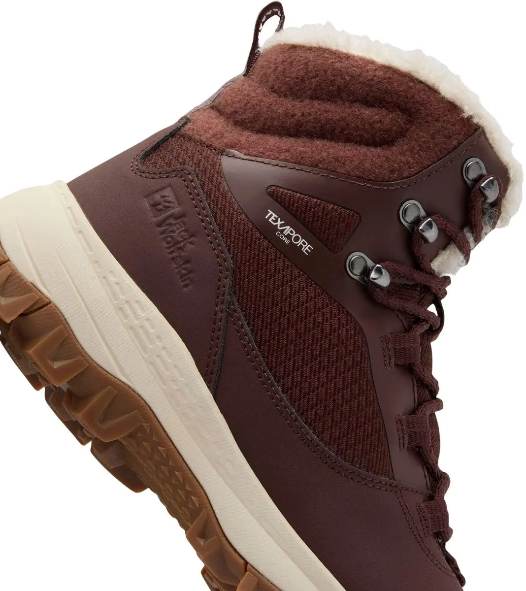 Jack Wolfskin Everquest Texapore High Snowboots Dames - 37.5 - Donkerrood