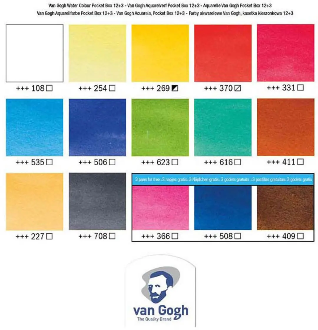 Talens Van Gogh Aquarelverf Pocketbox - Meerkleurig 30g