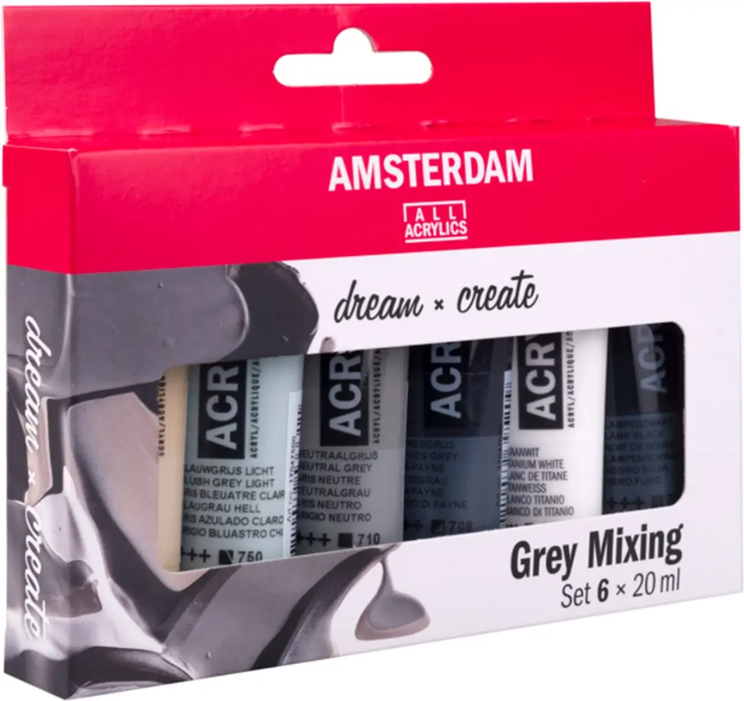 Amsterdam Standard Series Acrylverf Grijstinten - 6x20ml