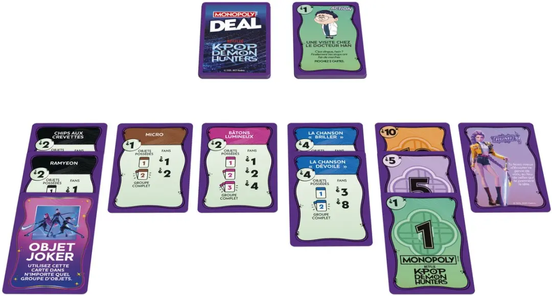 Monopoly Deal KPop Demon Hunters Kaartspel G4498 - Franstalig