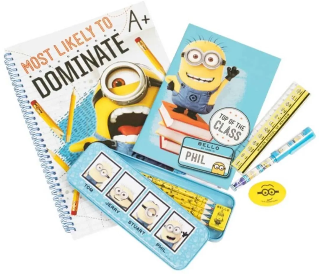 Minions Uitgebreide Briefpapierset - Blauw
