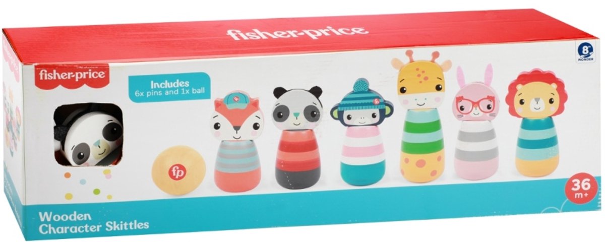 Fisher Price Houten Kegelspel Dieren