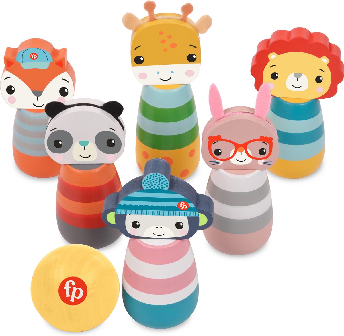 Fisher Price Houten Kegelspel Dieren