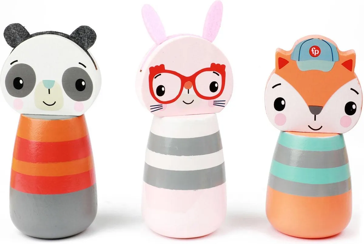 Fisher Price Houten Kegelspel Dieren