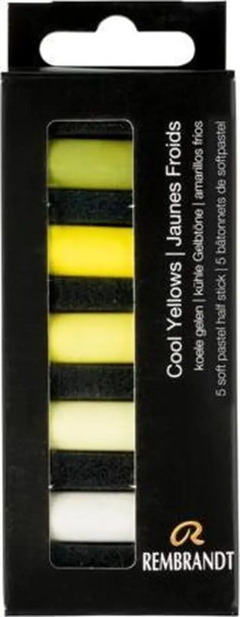 Rembrandt Softpastel Koele Gelen Half 5 - 5 Stuks - Citroengeel