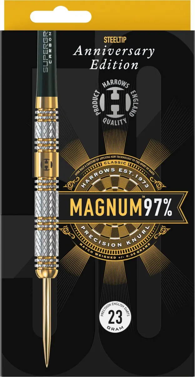 Harrows Magnum 97% Tungsten 21GR - 3 Stuks - Goud/Zilver