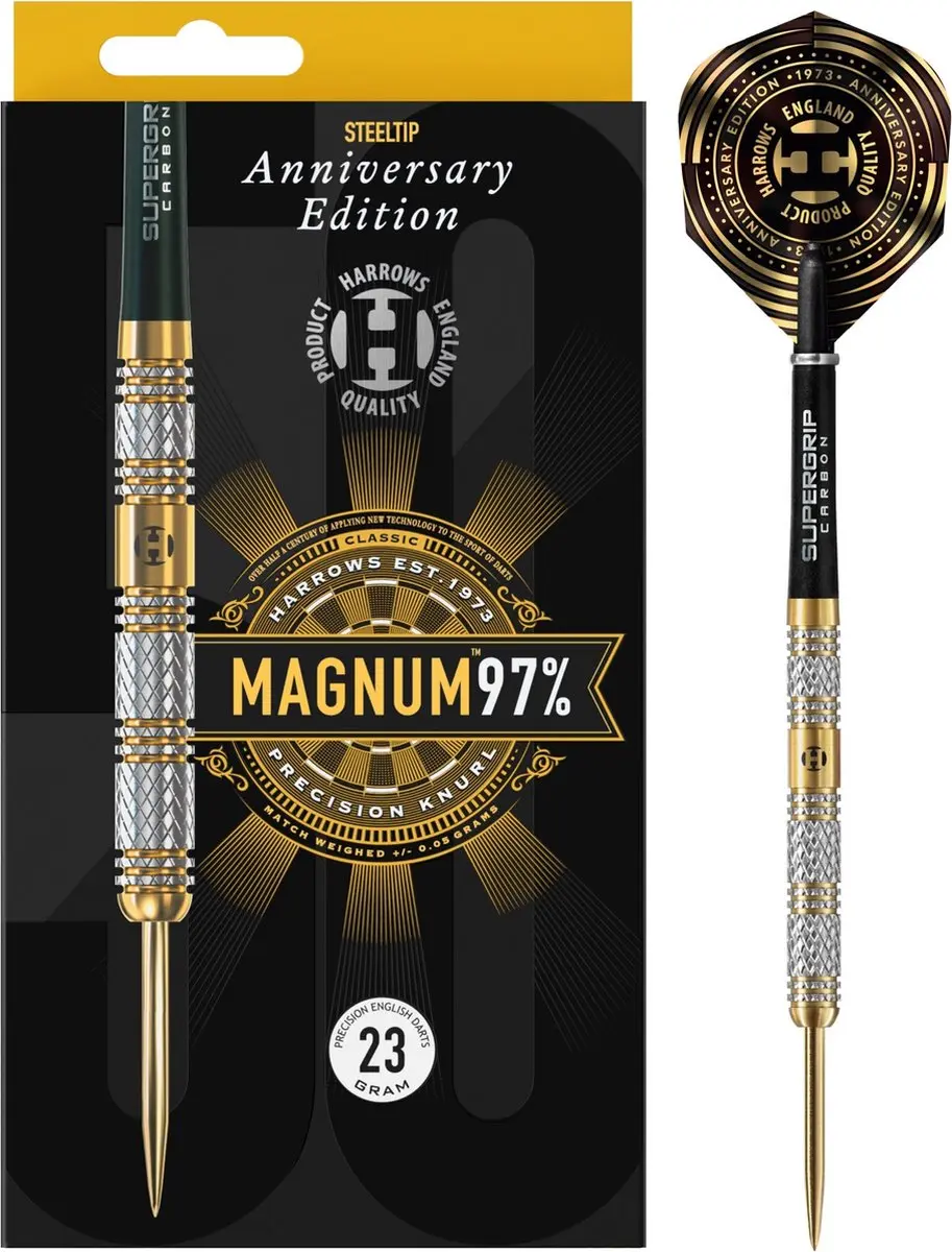 Harrows Magnum 97% Tungsten 21GR - 3 Stuks - Goud/Zilver