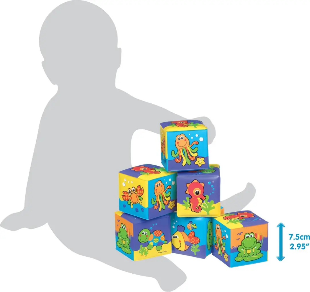 Playgro Badblokken Set 6 Stuks - Multi