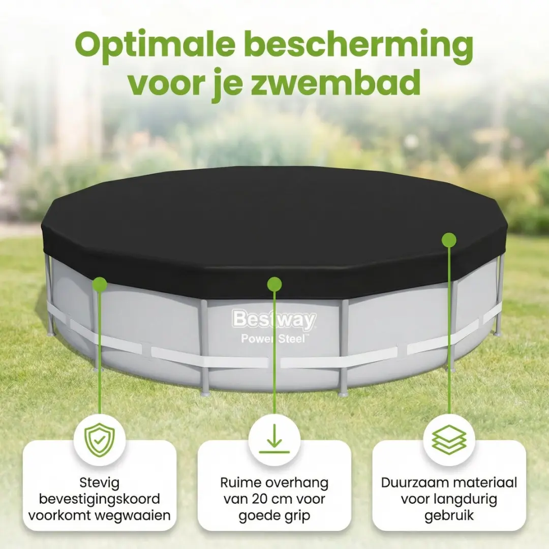 Bestway Fast Set Zwembad 396x84cm - 7340L - Grijs