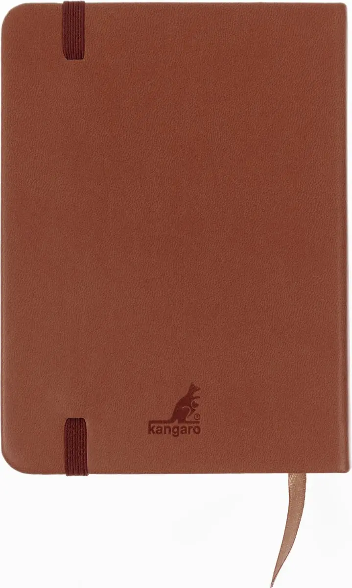 Kangaro K-861217 Schetsboek A6 Cognac - PU-hardcover met elastiek - afbeelding 6 van 6