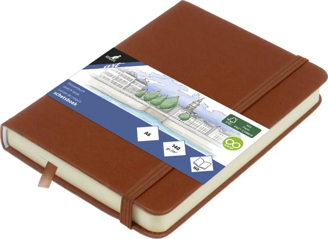 Kangaro K-861217 Schetsboek A6 Cognac