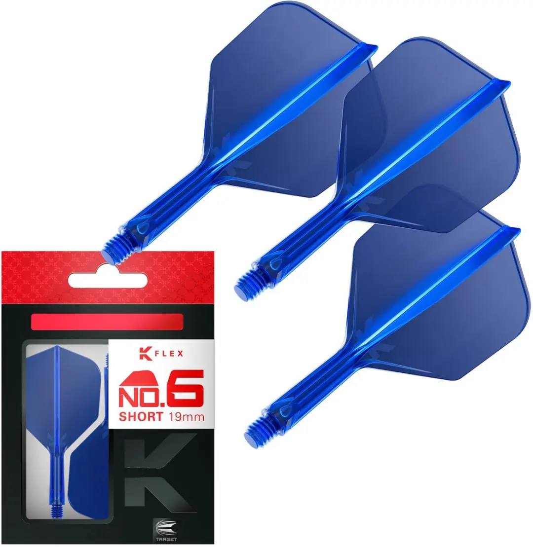 Target K-Flex Blue NO6 Dart Flights 19mm - 1 Stuk