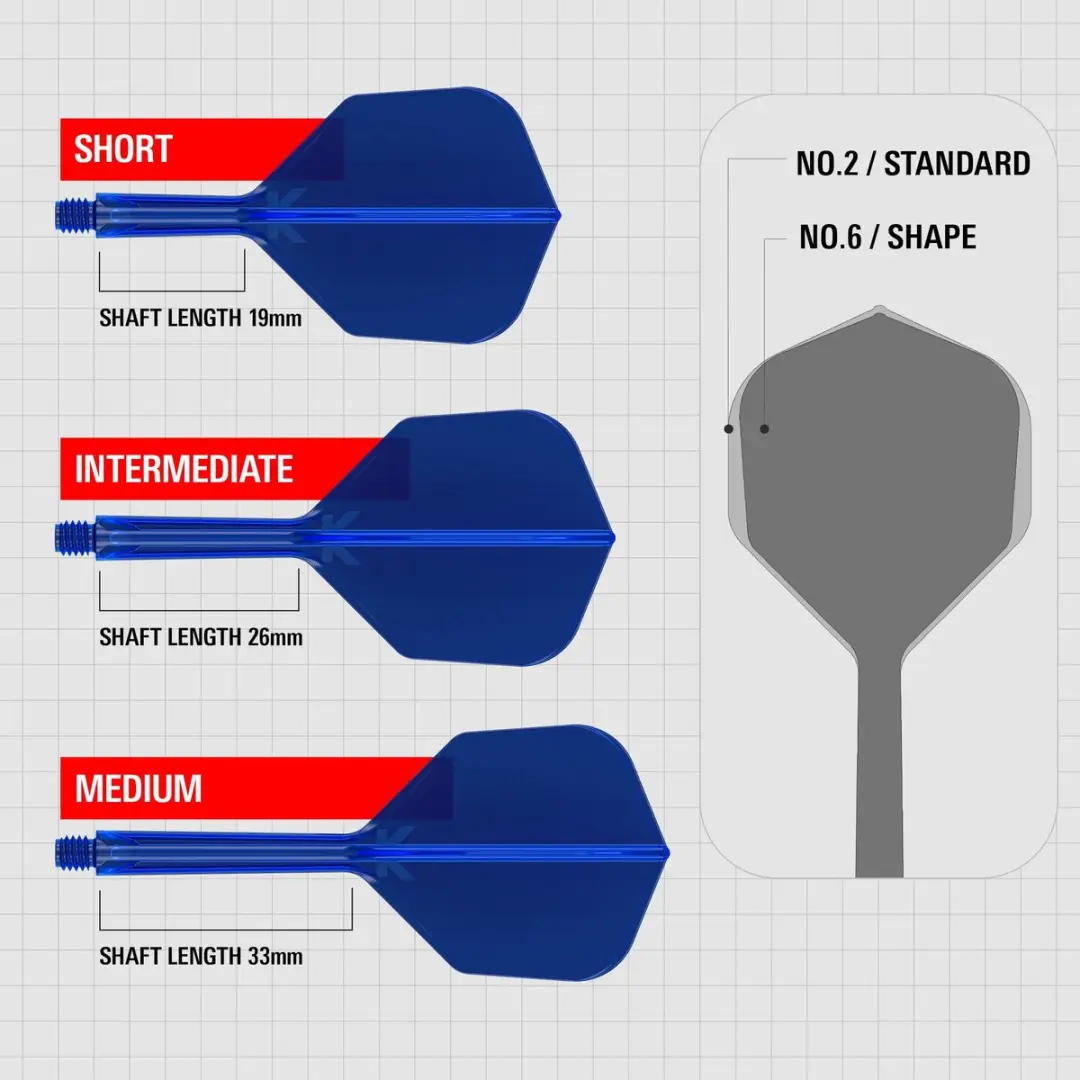 Target K-Flex Blue NO6 Dart Flights 19mm - 1 Stuk - afbeelding 6 van 6