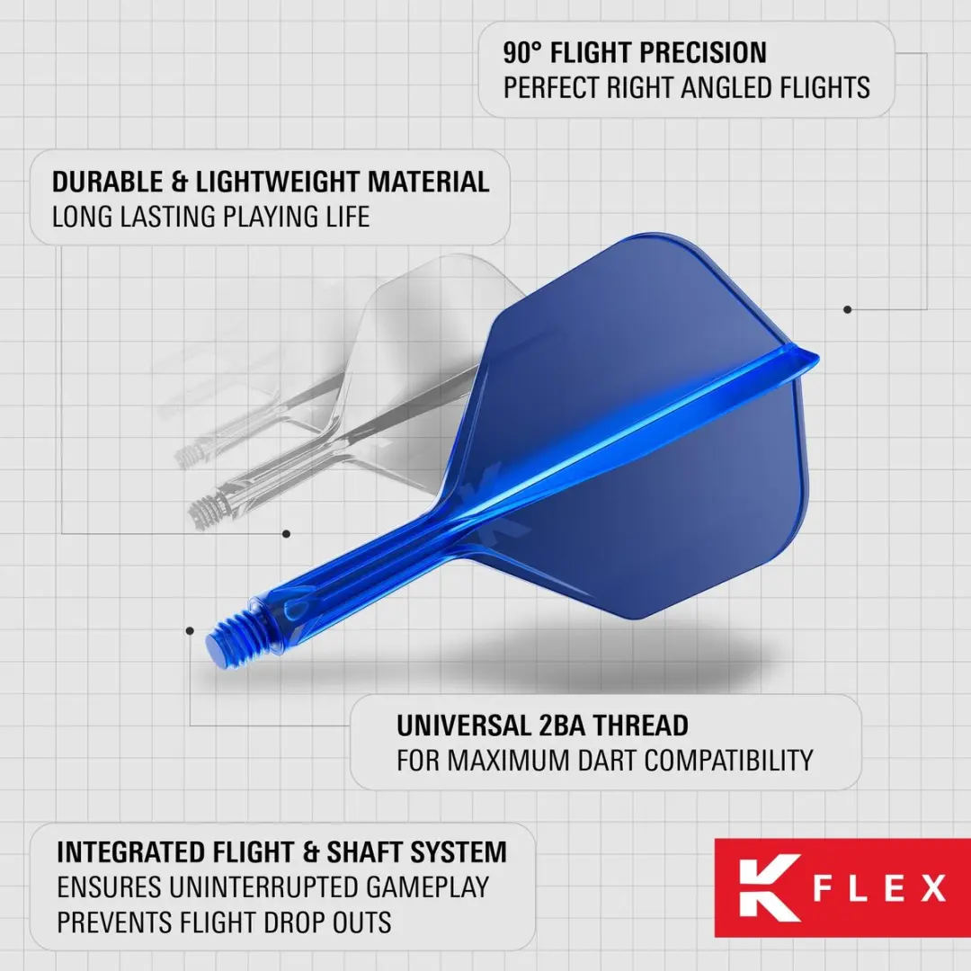 Target K-Flex Blue NO6 Dart Flights 19mm - 1 Stuk