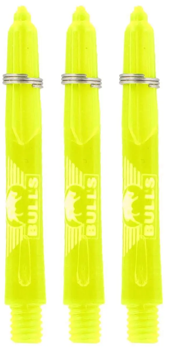 Bull's Nylon Glowlite Geel Dart Shafts BU-55432 - 3 Stuks