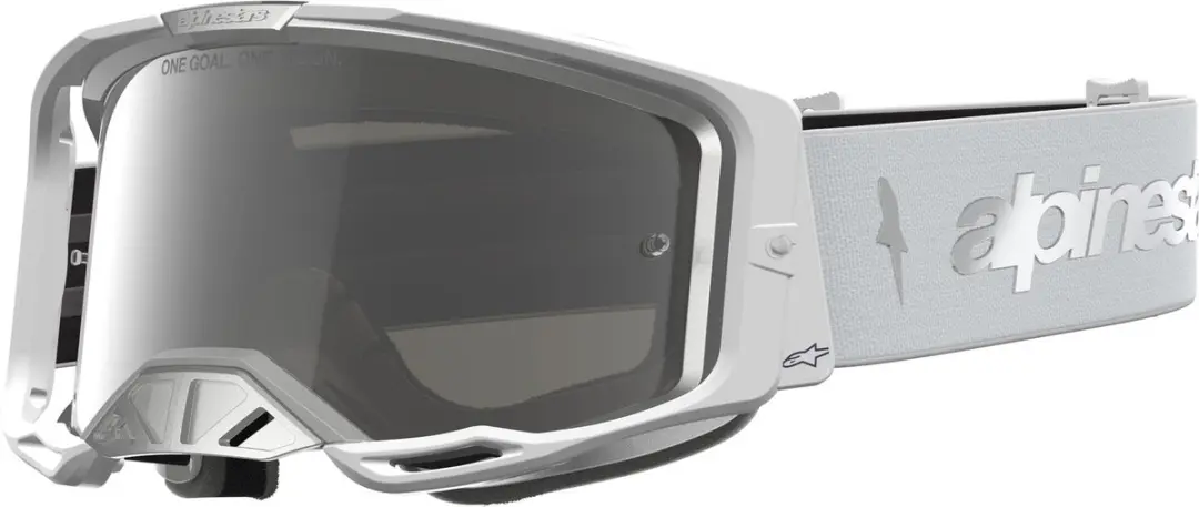 Alpinestars Vision 8 Motocrossbril Amber Mirror - Zwart/zilver - afbeelding 5 van 6