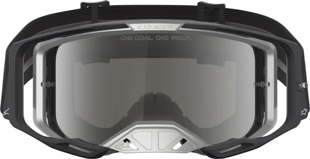 Alpinestars Vision 8 Motocrossbril Amber Mirror - Zwart/zilver
