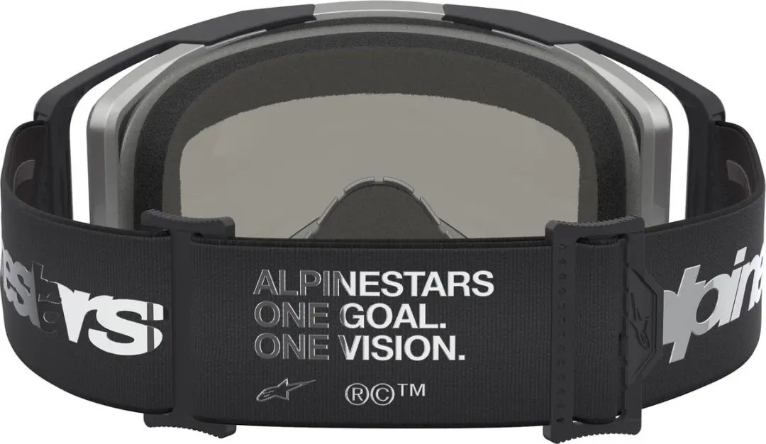 Alpinestars Vision 8 Motocrossbril Amber Mirror - Zwart/zilver