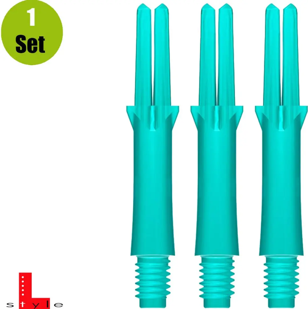 L-Style L-Shaft Locked Straight Emerald Dart Shafts SL1081 - 3 Stuks