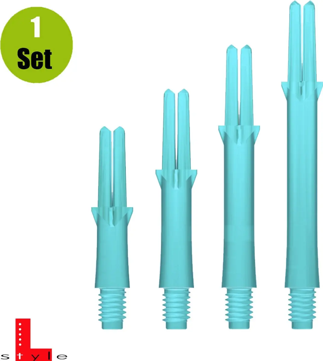 L-Style L-Shaft Locked Straight Emerald Dart Shafts SL1081 - 3 Stuks