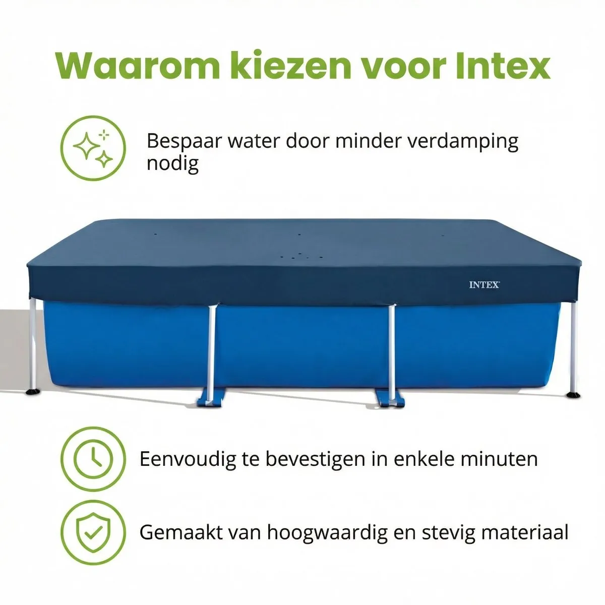 Intex Frame Afdekzeil 260x160cm Blauw - 28036