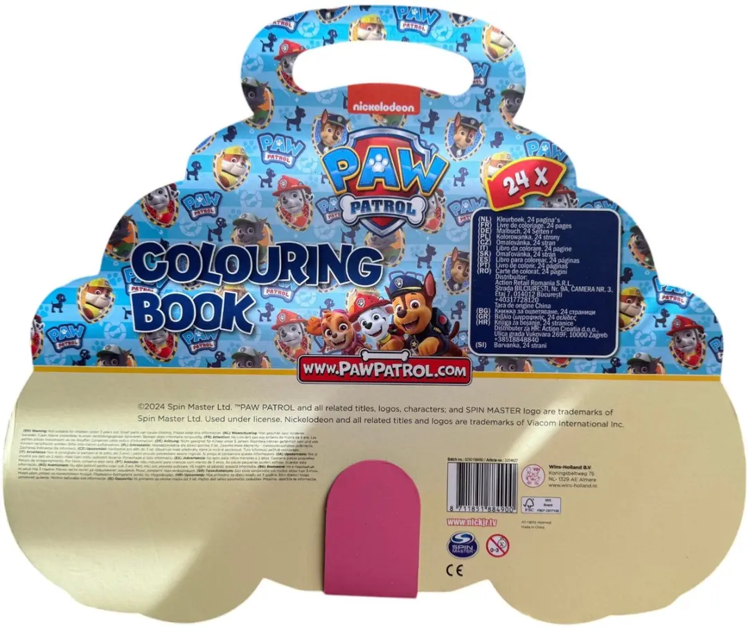 PAW Patrol Kleurboek - 24 Pagina's Roze - afbeelding 6 van 6
