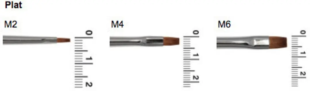 Grimas Schminkpenseel Plat Marterhaar M4 - Multi