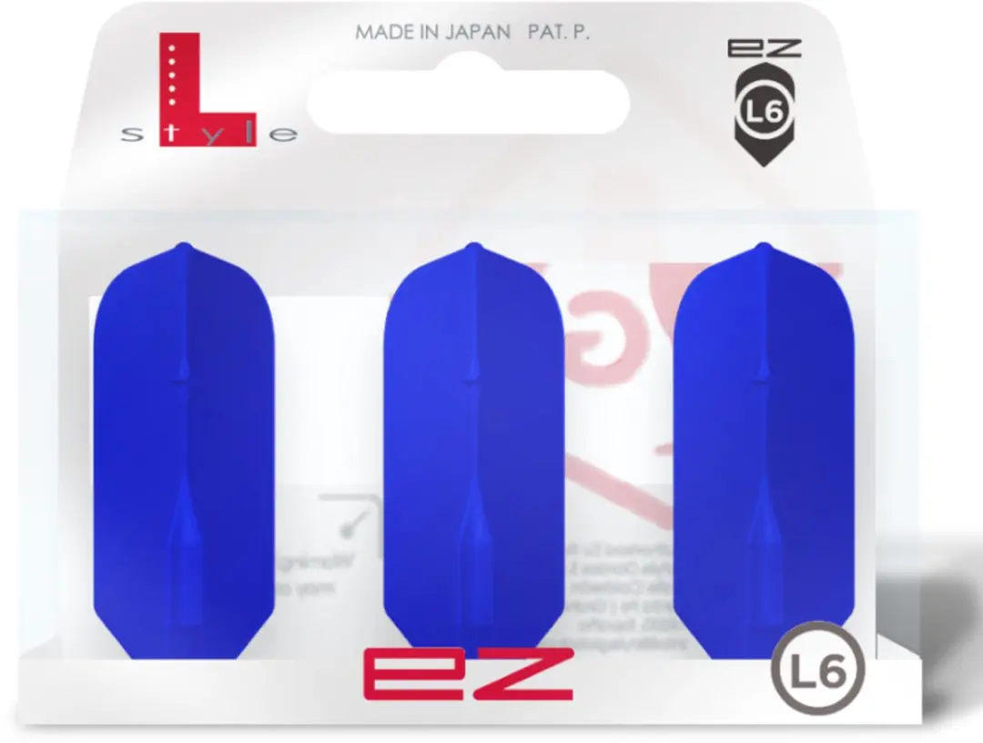 L-Style EZ L6 Slim Dart Flights Blauw - 3 Stuks