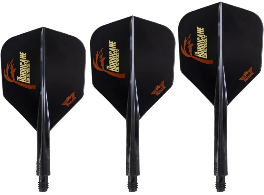 Condor Axe Kim Huybrechts The Hurricane Std.6 Black Dart Flights - 3 Stuks