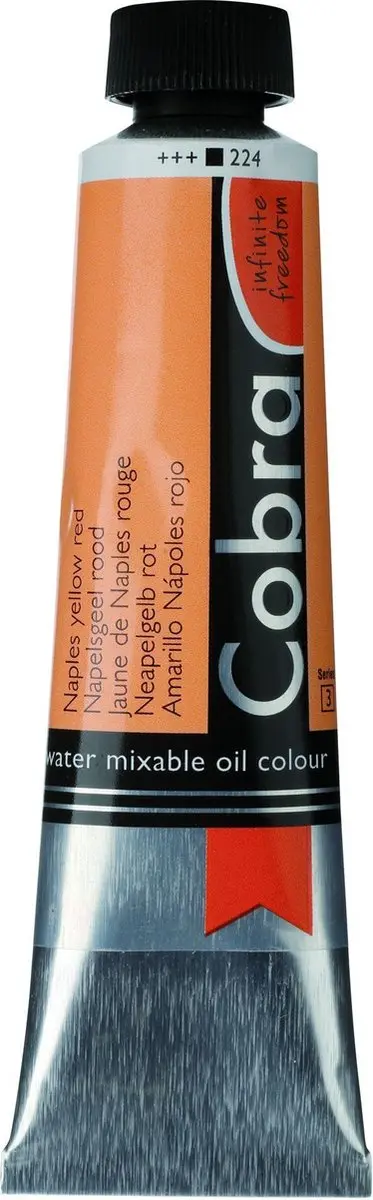 Cobra Artist Olieverf #224 Napelsgeel Rood 40ml