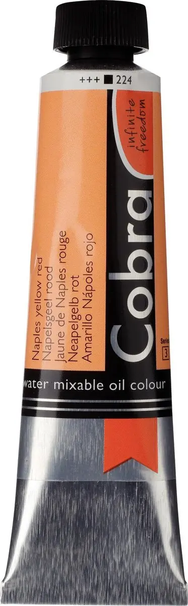 Cobra Artist Olieverf #224 Napelsgeel Rood 40ml