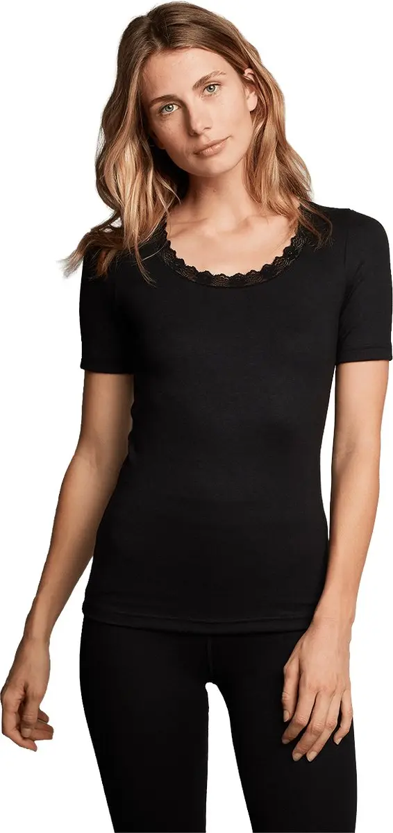 Ten Cate Thermo T-shirt Lace Dames - S - Zwart - afbeelding 6 van 6